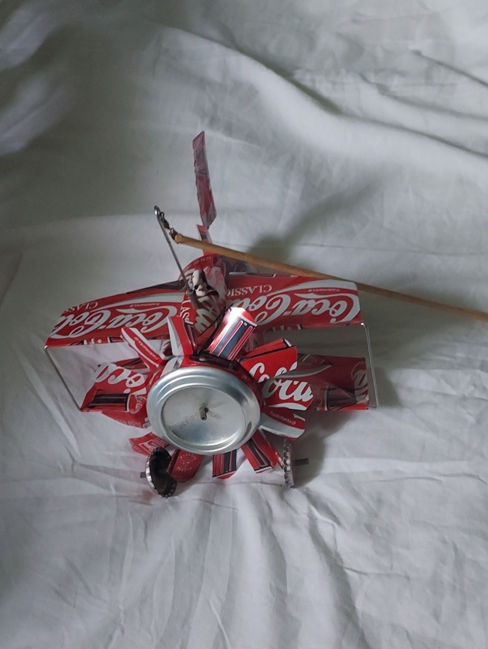 Vintage Coca Cola Classic Alumimum Can Airplane